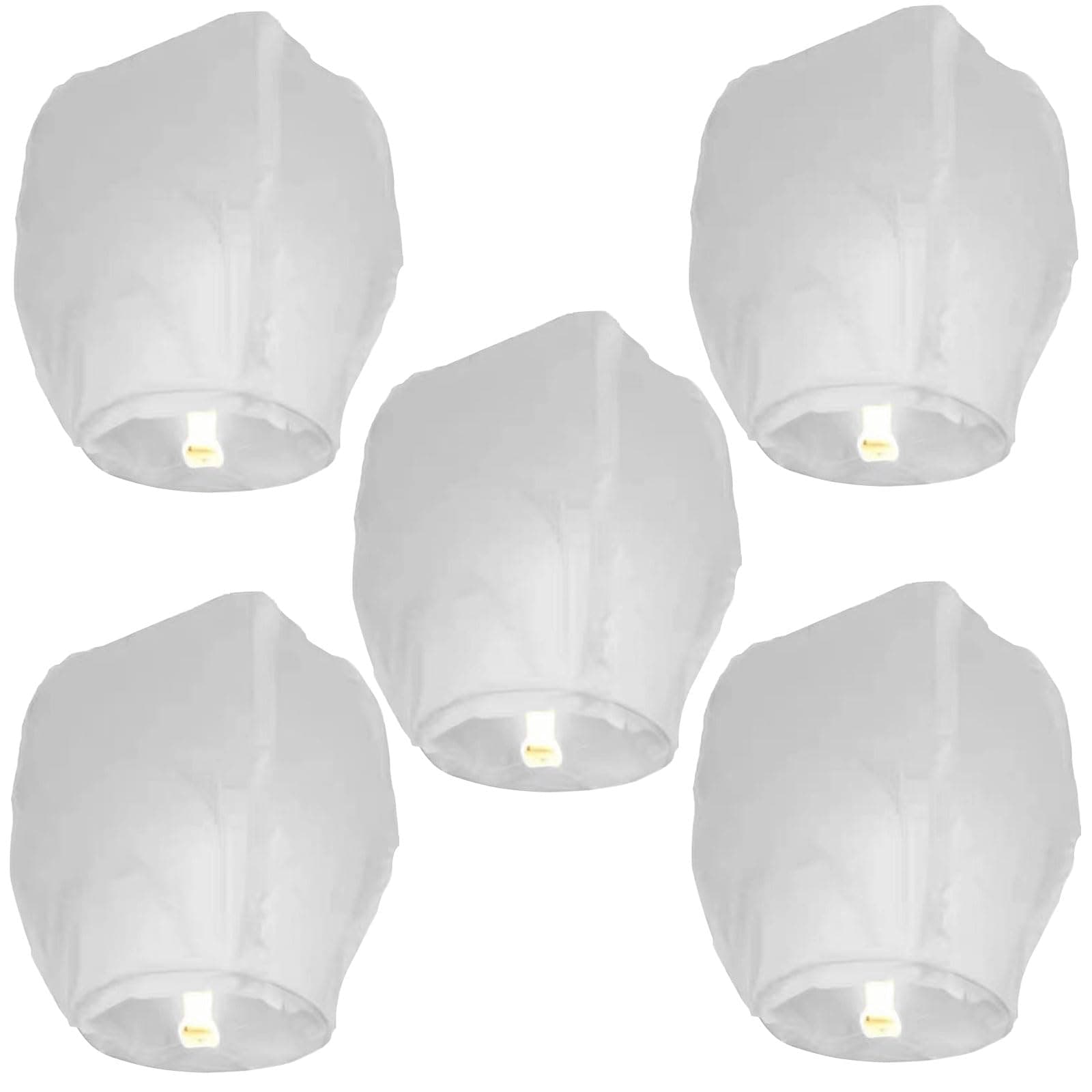 AYNKH 5 Pack Chinese Lantern Floating Sky Lanterns, Biodegradable and Eco Friendly, for Release in Memory and Convey Wishes, Fire Resistant Paper for Eid, Funeral, Outside, Memorial Day