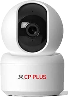 CP PLUS 2MP Full HD Smart Wi-Fi CCTV Home Security Camera | 360° with Pan Tilt | View & Talk | Motion Alert | Night Vision | SD Card (Upto 128 GB), Alexa & Google Support | IR Distance 10mtr | CP-E25A