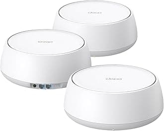 Dual-Band BE5000 WiFi 7 Mesh Wi-Fi System (Deco BE25) | 4-Stream 5 Gbps | 240 Mhz Channels | Covers up to 6,600 Sq.Ft | 2X 2.5G Ports Wired Backhaul | VPN,MLO, AI-Roaming, HomeShield (3-Pack)