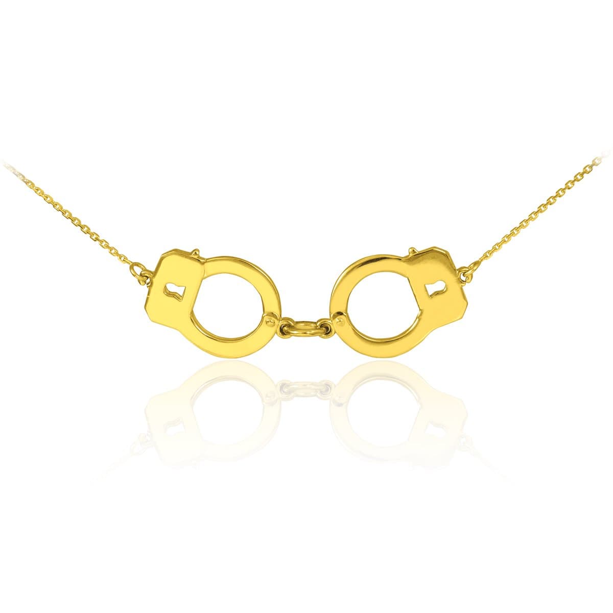 14k Gold Handcuff Necklace