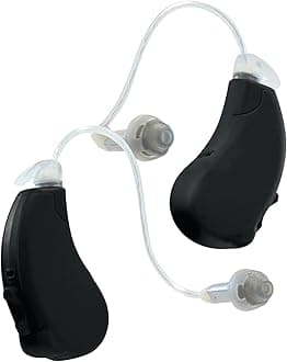 Engage Premium OTC Hearing Aids, Black - iPhone Compatible - For Adults with Mild to Moderate Hearing Loss - Includes Bluetooth, App Controls & Speaker