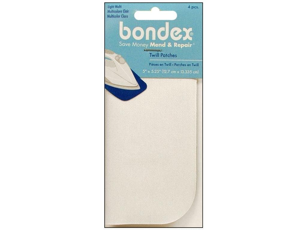 Bondex Iron-On Patches 5"X5-1/4" 4/Pkg-Light Assortment