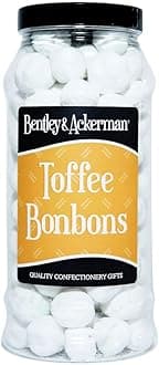 Toffee Bonbons (605g) Original Toffee Bonbons in a Gift Jar - by Bentley & Ackerman's Sweet Shop - Vegetarian