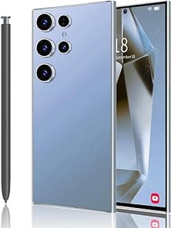C24 Ultra Smartphone,8GB RAM 256GB ROM Cell Phones,5G Full Netocm 6800mAh Battery+6.8" Display 120Hz 64MP Camera,10-Core High-Performance chip Phone（Phantom Blue）