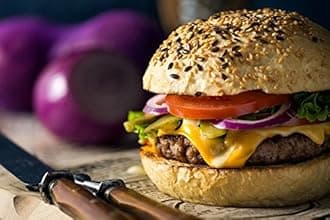 Chicago Steak Company - 22 Half Pound Premium Beef Steak Burgers - Juicy Grilled Burgers made from USDA Choice Angus Beef, Chicago Steakburgers, Angus Beef BBQ Burger, Gourmet Burger Steak Set, Flash Frozen Beef Burgers