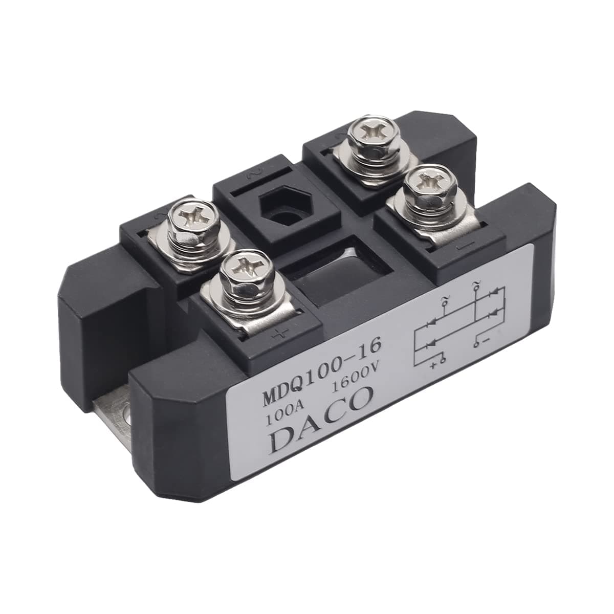 MDQ100-16 MDQ100A Single Phase Bridge Rectifier Module, 100A Amp High Power 1600V MDQ Series 4 Terminals, Full Wave 100Amp 1600 Volt for Industrical Equipment