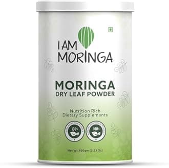 I AM MORINGA Moringa Powder 100 gm 100% Natural Drumstick Leaf Powder Good fo...