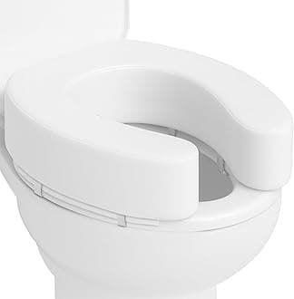 Toilet Seat Cushion (Soft Cushioned Foam) - Easy Clean, Padded Bathroom Attachment - Elongated, Standard Seats - Comfort & Support Donut for Handicap Adults