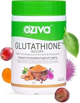 Plant Based Glutathione Builder | Glutathione Tablets for Skin Glow & Anti-Ageing | Sugar free, Antioxidant Glutathione supplements with Grapeseed, Vitamins C & E, Selenium, 60 Veg Capsules