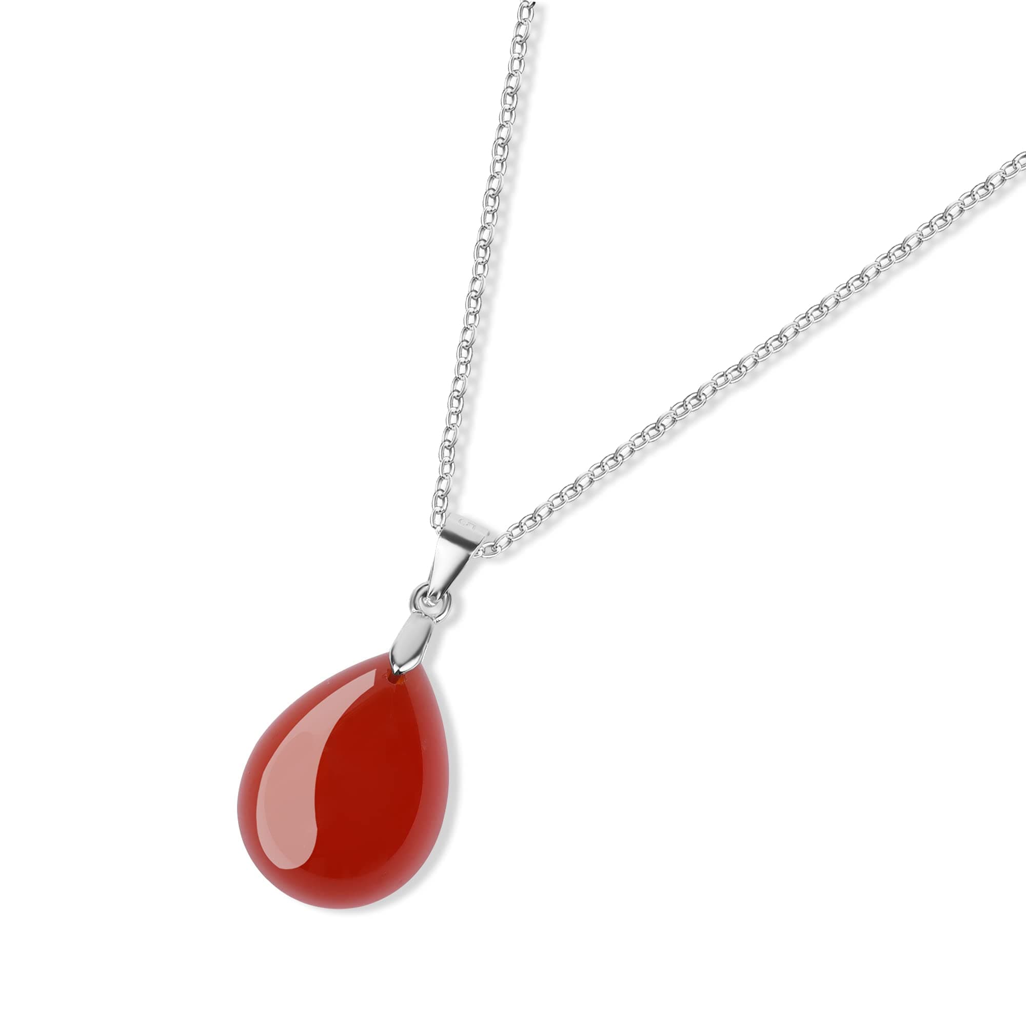 Silberkette mit Wassertropfen Anhnger