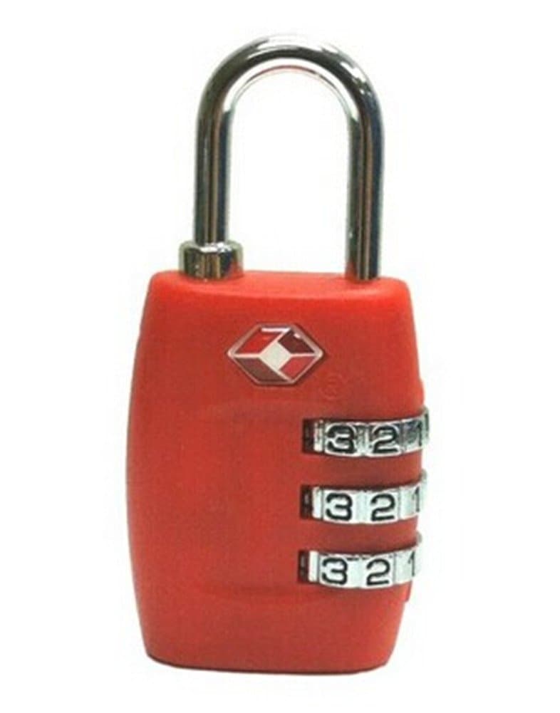 TSA Accepted 3-Dial Combination Lock - Various Colors (Orange)