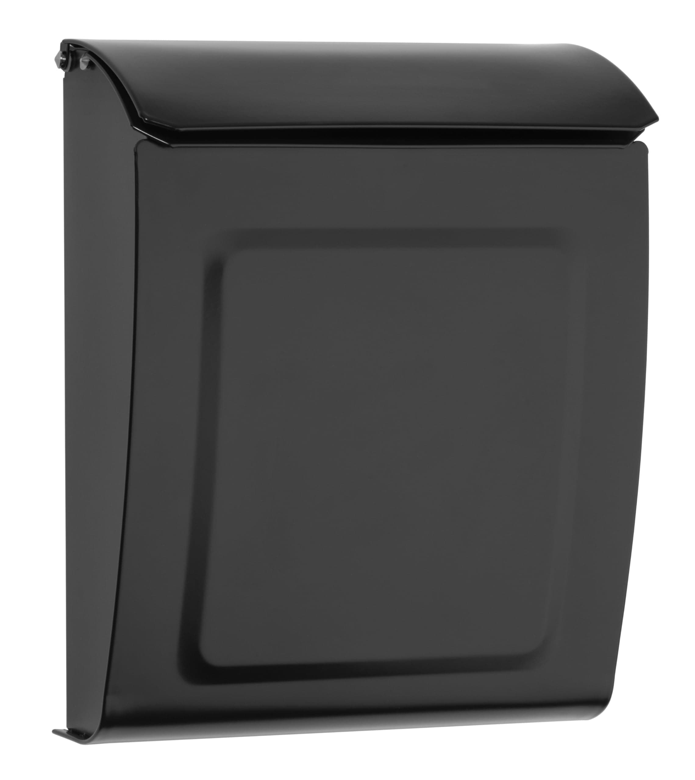Architectural Mailboxes Aspen™ Locking, Vertical Wall-Mounted Mailbox for Outside, Modern Metal Galvanized Steel Small Mail Box with Lock and Key Drop Box, Black