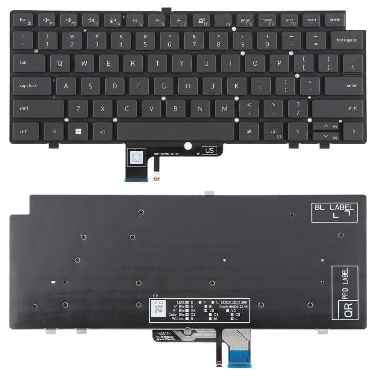 Tablet Replacement Part US Version Backlit Laptop Keyboard for Dell Latitude 7340 7440 7640