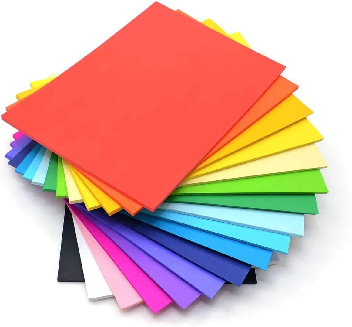 DSR100 pcs Color A4 Medium Size Sheets (10 Sheets Each Color) Art and Craft Paper Double Sided Colored(Length -27.5 cm Width - 20.3 cm)