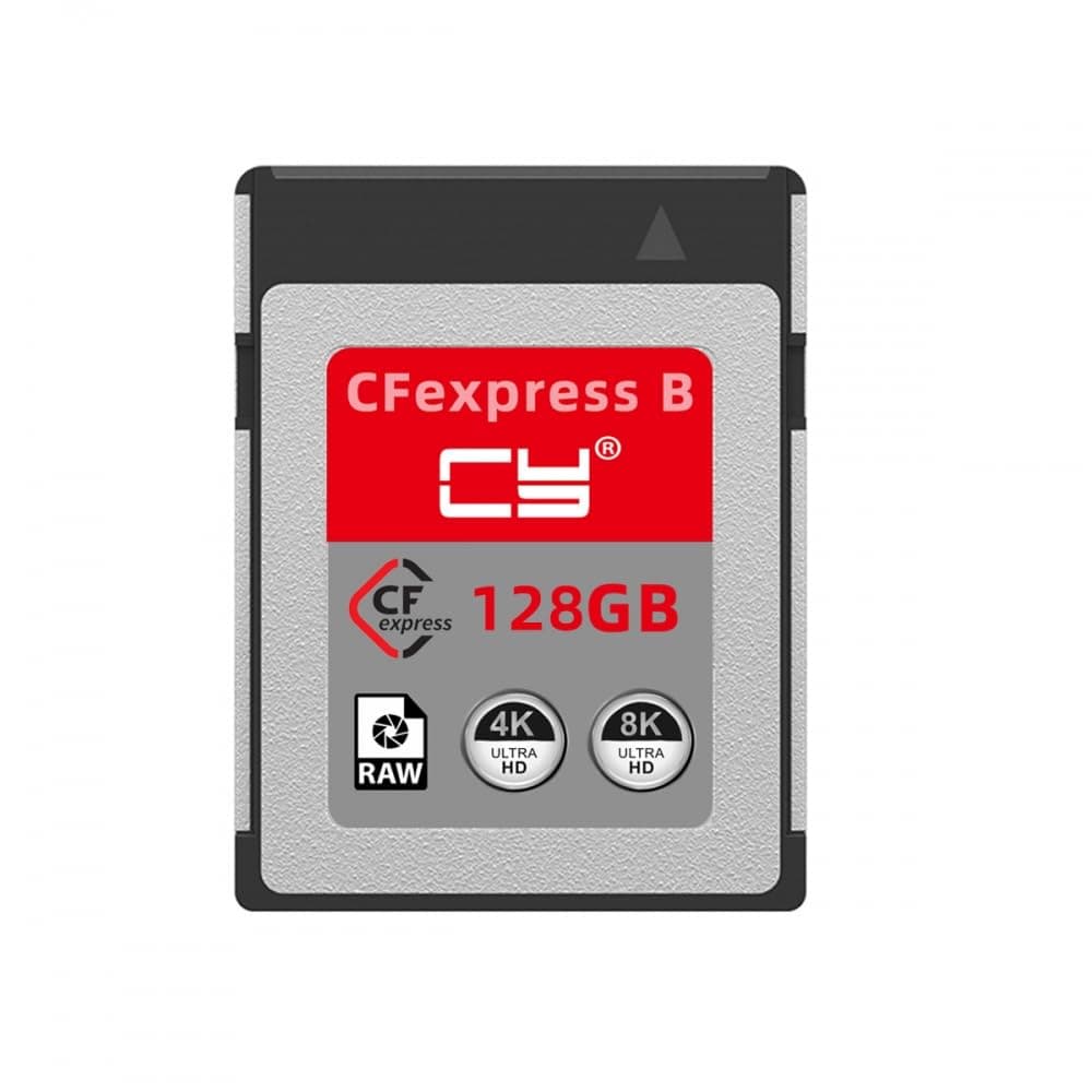 CY CFexpress Type B Memory Card 128GB CFE CFB Adapter Compatible with PCIe Extension for 8K RAW Camera