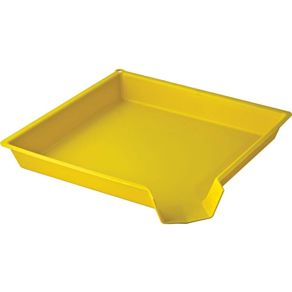 Easy Sorter Funnel Tray - Durable Rectangular Quick Sorting Tray for All Kinds of Small Things - Yellow Colored Stackable Plastic Funnel Plate for Woodworking Shops, Crafting Projects & More