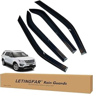 Window Visors Rain Guards for Ford Explorer 2011 2012 2013 2014 2015 2016 2017 2018 2019 Accessories, Wind Deflectors Vent Shades for Ford Explorer