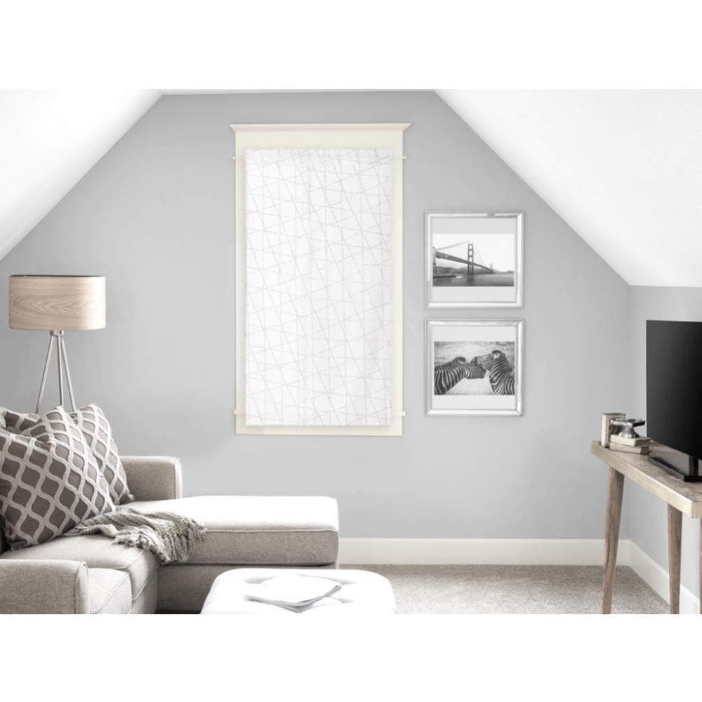 Soleil d'ocre Luc Half Curtain Polyester 45 x 90 cm White