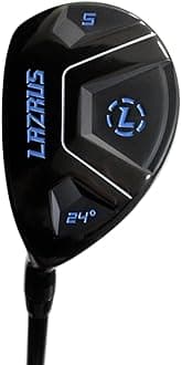 LAZRUS GOLF Premium Hybrid Golf Clubs for Men - 2,3,4,5,6,7,8,9,PW Right Hand & Left Hand Single Club, Graphite Shafts, Regular Flex