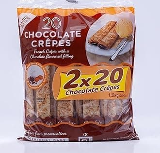 Tigreat French 40 Ready Chocolate Crepes Family Kids - Pack of 40x32g Snack Bags