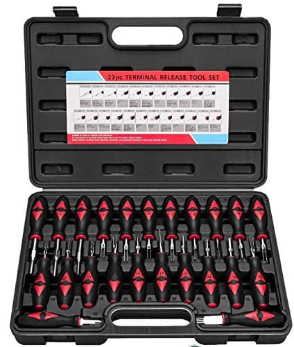 Universal Terminal Release Tools Set Electrical Connector Removal Kit 23-Piece for American Domestic and Imported Vehicles