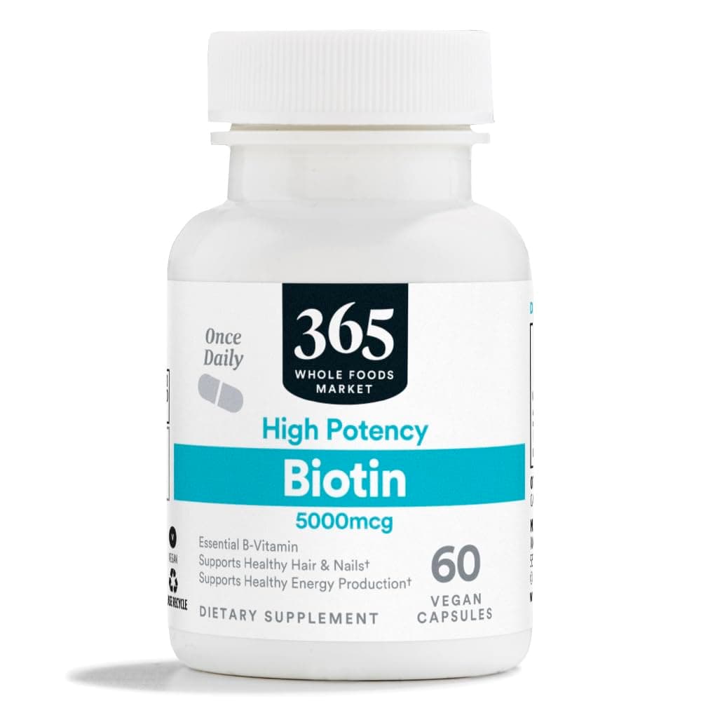 High-Potency Biotin 5000mcg, Vegan, 60 Count