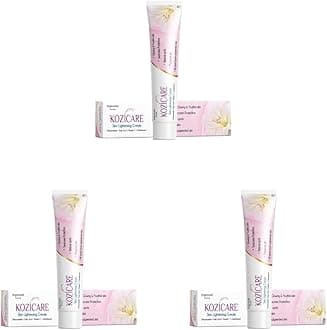 Kozicare Skin Lightening Non-Sticky Cream Lotion | Enriched with 3% Kojic Acid, 1% Alpha Arbutin, 1% Glutathione, 2% Niacinamide, 2% Vitamin C | Best for Melasma, Pigmentation, Dark/Age Spots, Uneven Skin Shade - 15gm (New Formula)