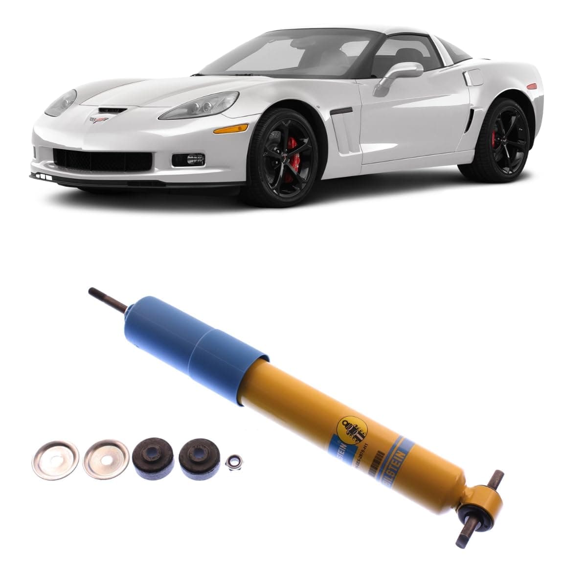 B6 Performance Single Front Suspension Shock Absorber Fits 1997 2004 Corvette Convertible w/o ESC | Consistent Fade Free Performance | 24-029759