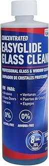 Professional Streak-Free EasyGlide Glass Cleaner Concentrate, 12 oz, Ammonia-Free, Makes 8 Gallons of Solution, Safe for Tinted Windows, LOW-E, Windshields, and Mirrors
