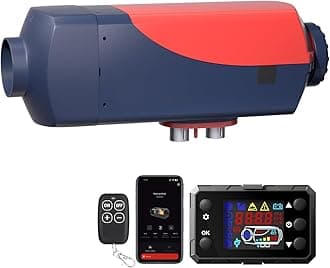 2KW Diesel Heater, 12V Diesel Air Heater Portable with Bluetooth Remote Control and Smart APP, Parking Heaters Automatic Adjustment,10L Fuel Tank for for Car, Truck, Boat, RV,Campers