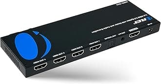 OREI 1x4 2.0 HDMI Splitter with Scaler Audio Extractor 4 Ports with Full Ultra HDCP 2.4K at 60Hz & 3D Supports EDID Control - UHDS-104A