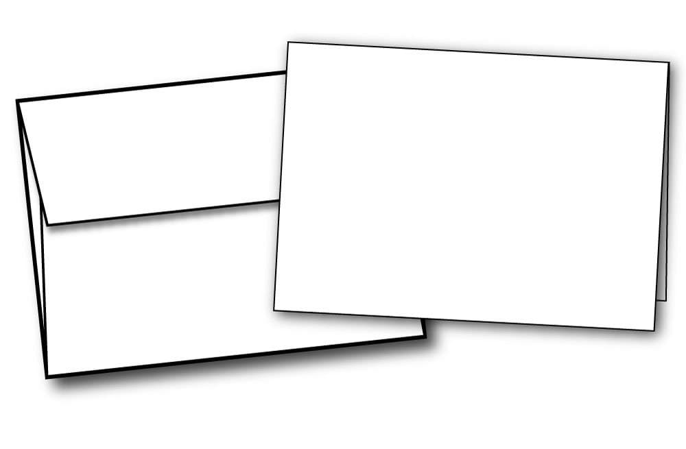 Heavyweight Small Blank Note Cards with Envelopes for Card Making - For Making Greeting Cards, Thank You Cards, and Notecards - Bright White Stock - 40 Cards and Envelopes Set