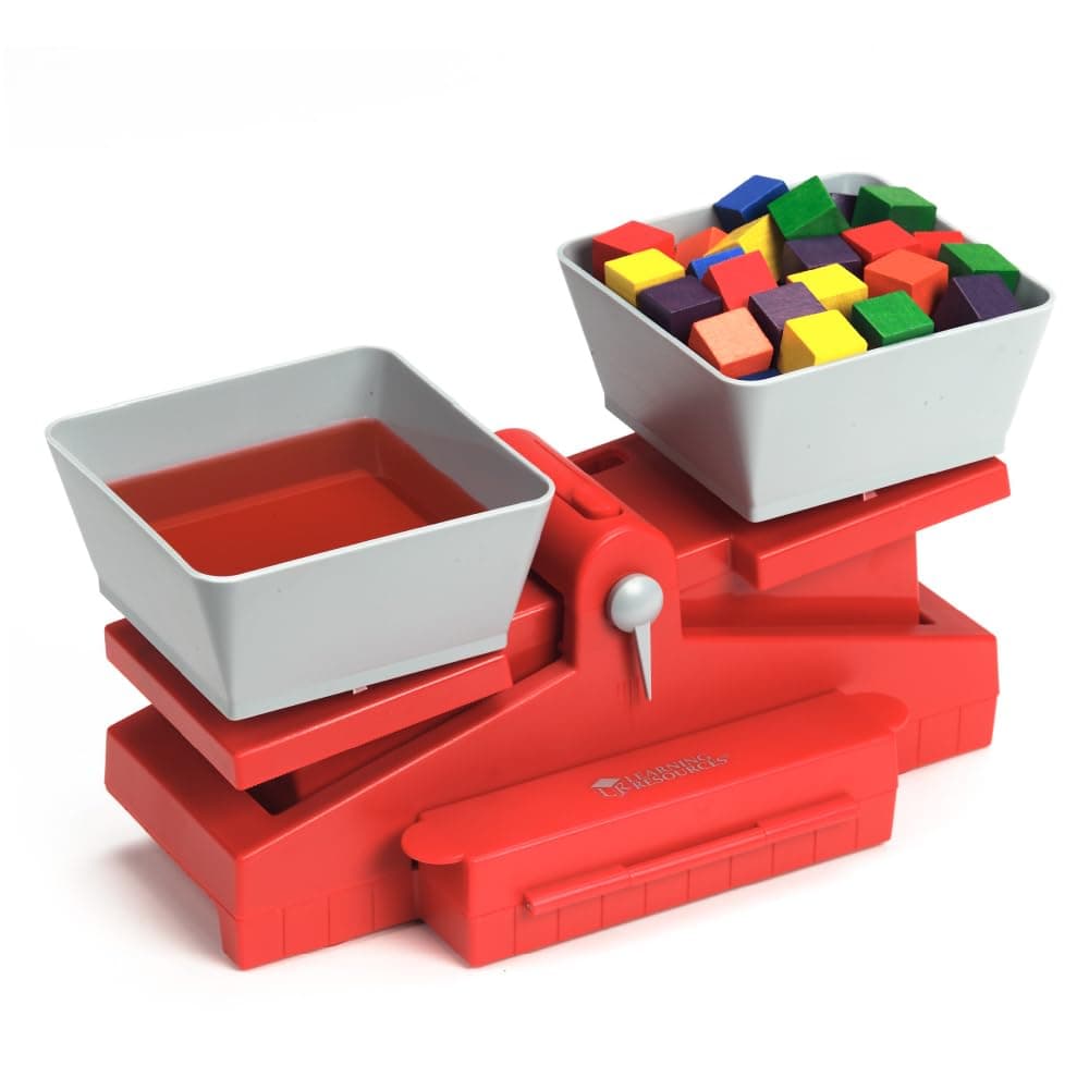 Learning Resources Precision School Balance, Includes Weights, 2 Removable Pans & 10-Piece Brass Gram Set (1g-50g), Grades 4 and up