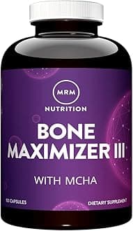 MRM Nutrition Bone Maximizer® III | with MCHA + Vitamin D3 + Vitamin K2 | Bone Health | High Potency | Key Vitamins and Minerals for Bones | 50 Servings