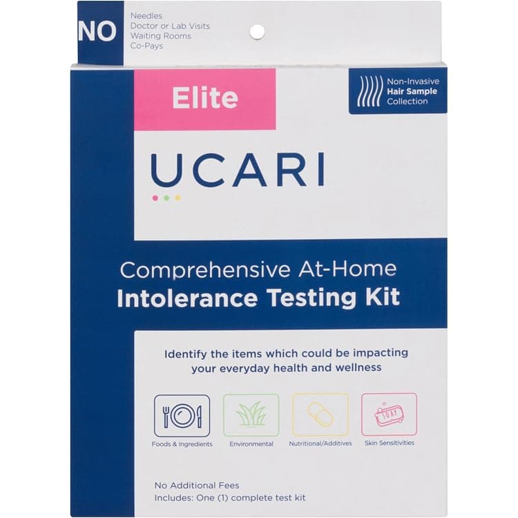 UCARI Sensitivity Test for Humans - Screens for 1500+ Intolerances, Food & Nutritional Analysis - Non Invasive Home Test Hair Sample Method, Results in 48 Hours - Suitable for Adults & Kids