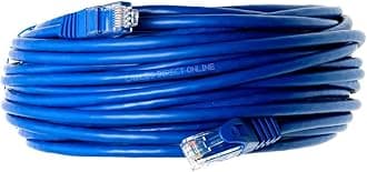 Cables Direct Online Cat5e 50FT Networking RJ45 Ethernet Patch Xbox PC Modem PS4 Router - (50 Feet) Blue