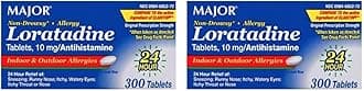 MAJOR Allergy Loratadine 10mg, 300 Tablets (Pack of 2)