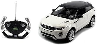 RASTAR Authorized 1:14 Land Rover Range Rover Evoque RC Toy Car with LED Lights (White) + Worldwide