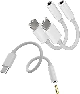 USB-C to 3.5mm Auxiliary Adapter, 3-Pack DAC Noise Reduction Chip, Suitable for iPhone 15, for iPad 10, Air4, Air5, Mini6, Pro 11/12.9 Inch