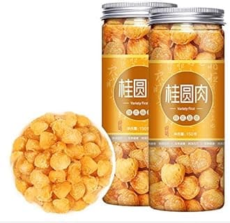 Dried Longan, sun dried longan, Honey D Natural Dried Longan, 100% fruit Meat, 龍眼乾 ,No Sugars , Used in teas, Snacks, Dessert, - Edible, Cooking 150 g (5.29oz)
