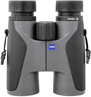 ZEISS Terra ED Binoculars 8x32 Waterproof, and Fast Focusing with Coated Glass for Optimal Clarity in All Weather Conditions for Bird Watching, Hunting, Sightseeing, Grey