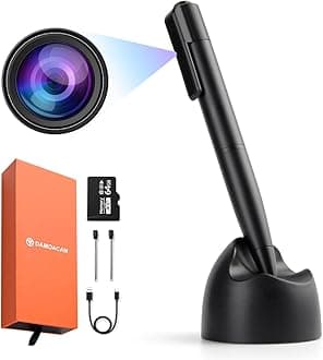QHD 1440P 2K Hidden Camera Pen Up to 256GB Spy Camera Pen Nanny Cam Mini Video Recorder Body Cam No Red Light Made in Korea