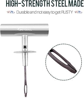 BETOOLL Tire Repair Kit 24 Pcs for Car, Motorcycle, ATV, Jeep, Truck, Tractor Flat Tire Puncture Repair