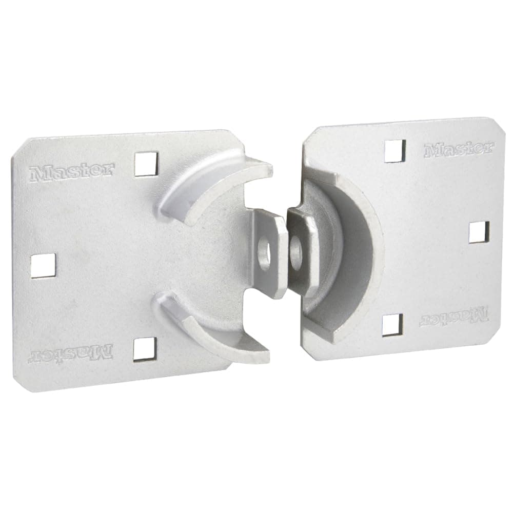 Master Lock Chrome Hasp Lock, Heavy Duty Hidden Shackle Lock and Hasp, Solid Steel Lock for Trucks, Trailers, or Vans, 9 Inches Wide, 770