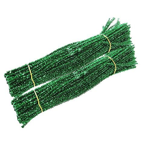 Caryko Tinsel Creative Arts Chenille Stems 6 mm x 12 Inch, Pack of 200 (Green)