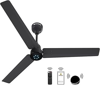 atomberg Renesa Smart 1200mm BLDC Ceiling Fan with IoT & Remote | Energy Efficient Ceiling Fan | Ceiling fan for Living Room | High Air Delivery with LED Indicators (Pebble Grey)