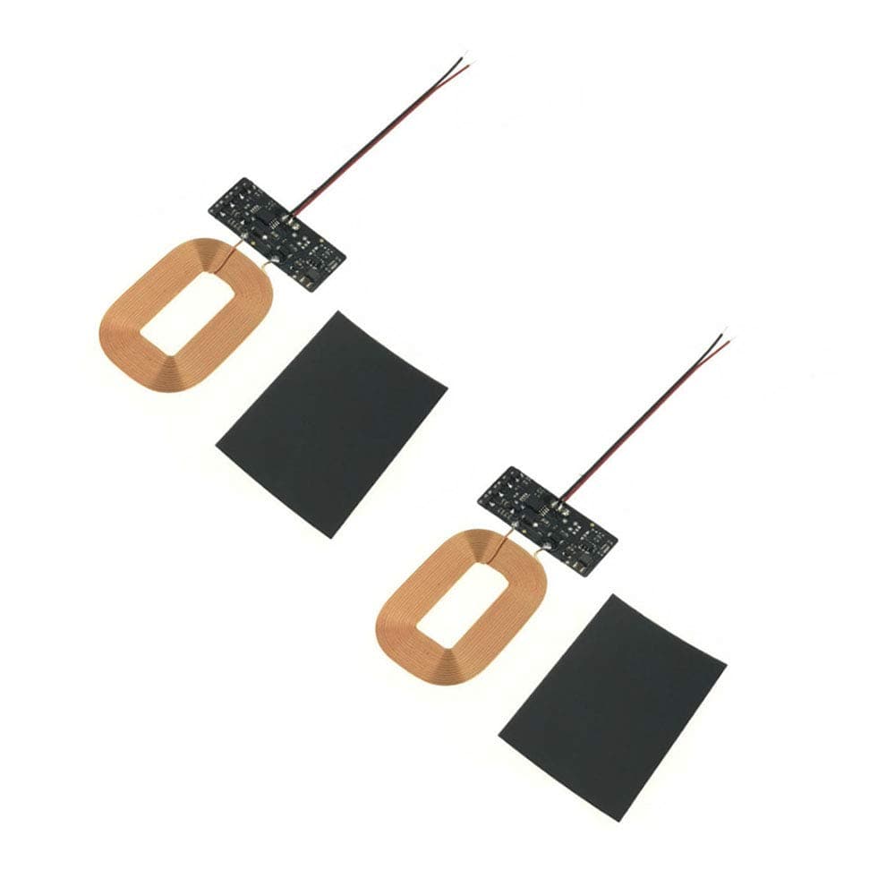 Acxico 2Pcs Wireless Charger Receiver Module PCBA Board Coil Universal Qi DIY