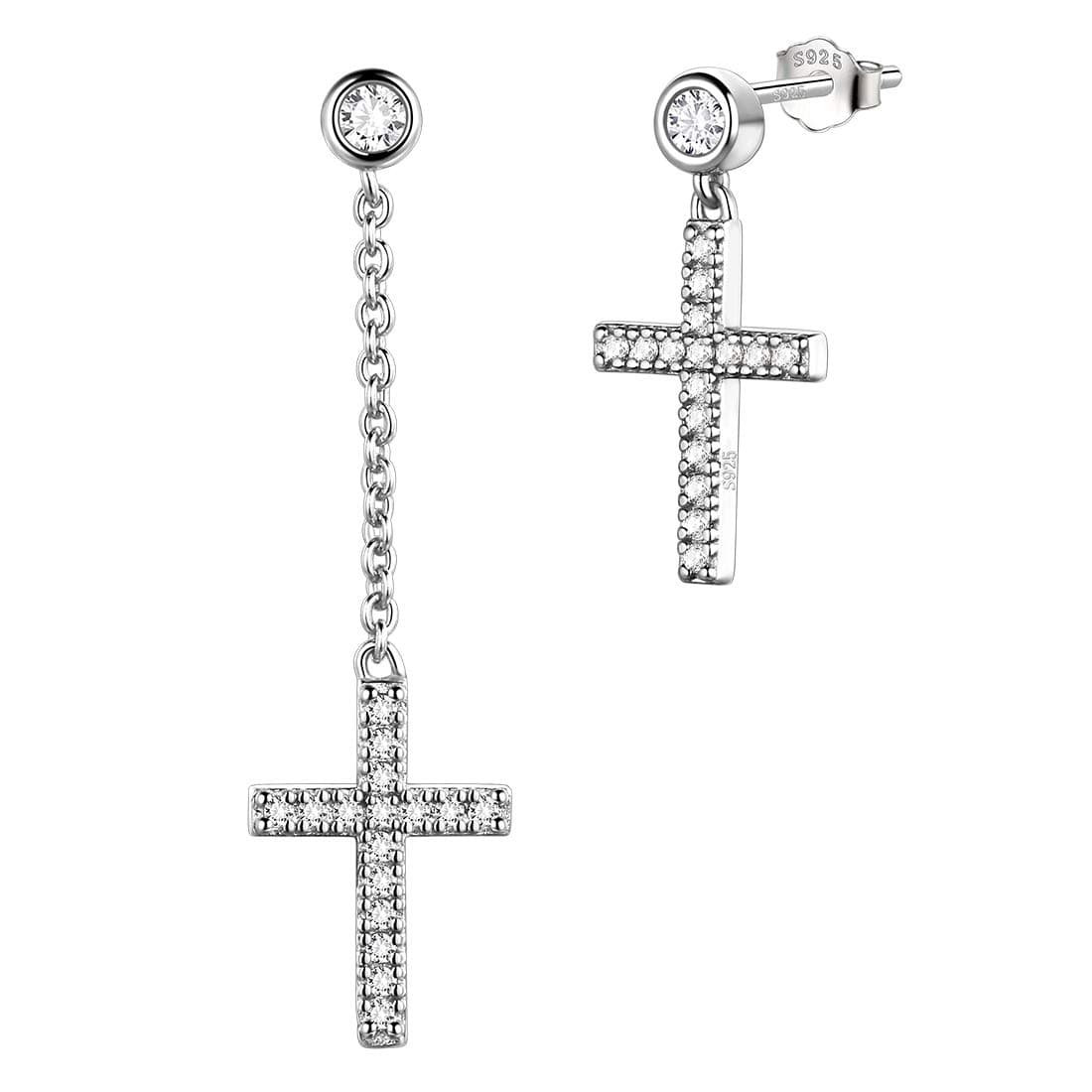 Mens Cross Earrings