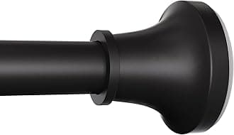 Adjustable Shower Curtain Rod 31-104 Inch, Never Rust Stainless Steel Black Tension Rod, 1" Heavy Duty No-Drill for Bathroom, Kitchen & Closet