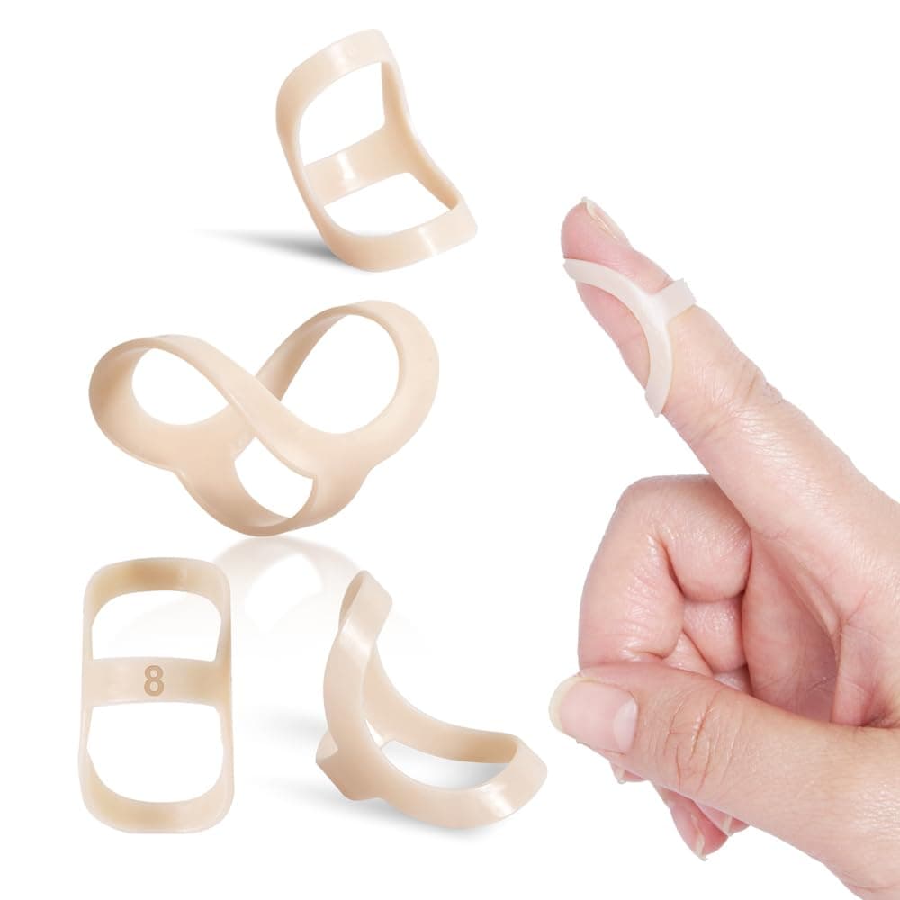 Oval Finger Splint 8 pcs, Finger Splints for Arthritis, Mallet Finger, Trigger Finger Splint, hypermobility(EDS) finger For Thumb/Middle,/Index/Pinky or Ring Finger (Large(5,6,7,8,9,10,11,12))